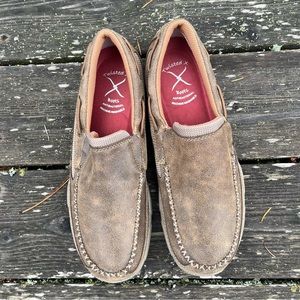 TWISTED BOOTS BROWN LEATHER LOAFERS